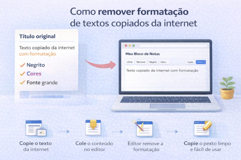 Como remover formatação de textos copiados da internet