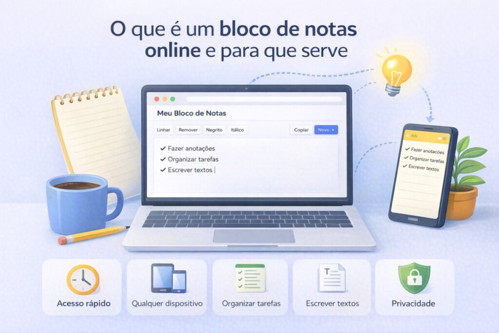 O que é um bloco de notas online e para que serve